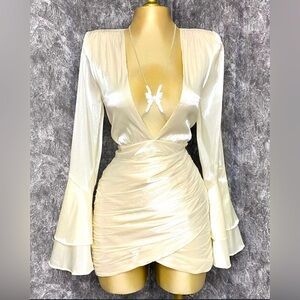 Fashion Nova Ivory Mini Dress